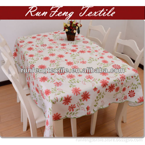 plastic table clothes flower printing home textile